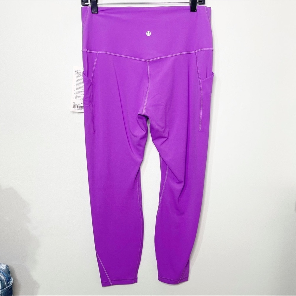 Lululemon Align High Rise Pant Leggings with Pockets Moonlit Magenta 12 NWT - Picture 7 of 12